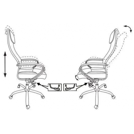 Кресло руководителя Бюрократ CH-609SL/BLACK спинка сетка черный TW-01 TW-11 искусст.кожа/ткань крестовина хром, фото , изображение 5