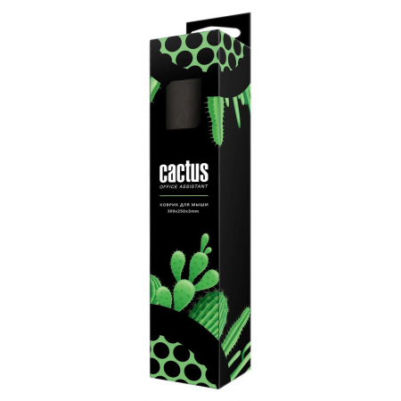 Коврик для мыши Cactus Black Mesh Средний черный 300x250x3мм, фото , изображение 3