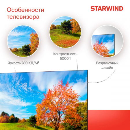 Телевизор Starwind 58" (147см) SW-LED58UG401 Smart Яндек, фото , изображение 5