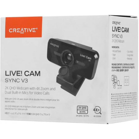 Камера Web Creative Live! Cam SYNC V3 черный 2Mpix (1920x1080) USB2.0 с микрофоном (73VF090000000), фото , изображение 12