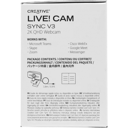 Камера Web Creative Live! Cam SYNC V3 черный 2Mpix (1920x1080) USB2.0 с микрофоном (73VF090000000), фото , изображение 13
