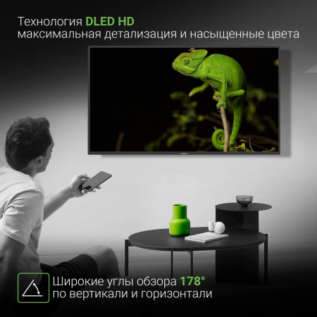 Телевизор LED Digma 40 DM-LED40SBB31 Яндекс.ТВ черный/черный FULL HD 60Hz DVB-T DVB-T2 DVB-C DVB-S DVB-S2 USB WiFi Smart TV, фото , изображение 11