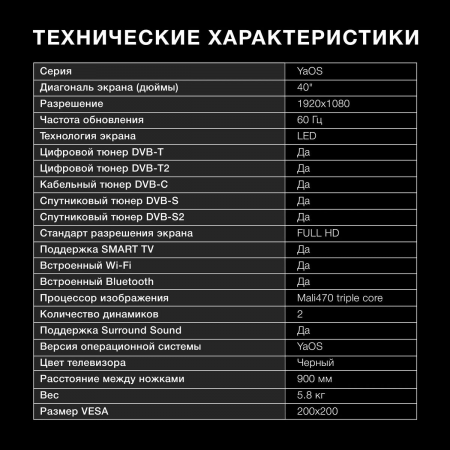 40' Hyundai H-LED40BS5003, фото , изображение 7