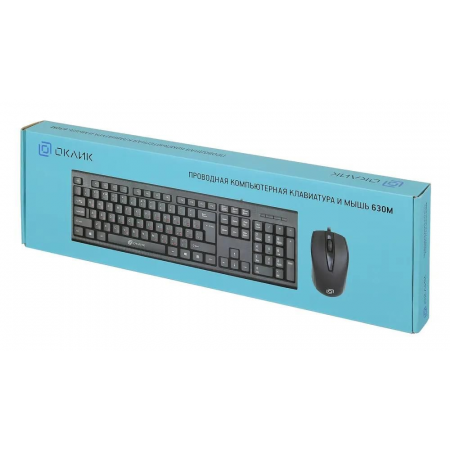 Клавиатура + мышь Oklick 630M Black, фото , изображение 11