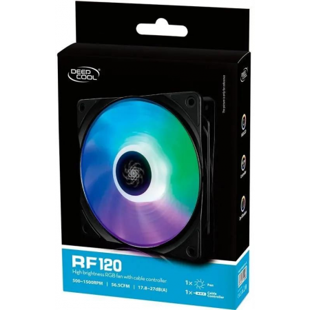 Вентилятор Deepcool RF 120 120x120 4-pin 18-27dB 164gr LED Ret, фото , изображение 6