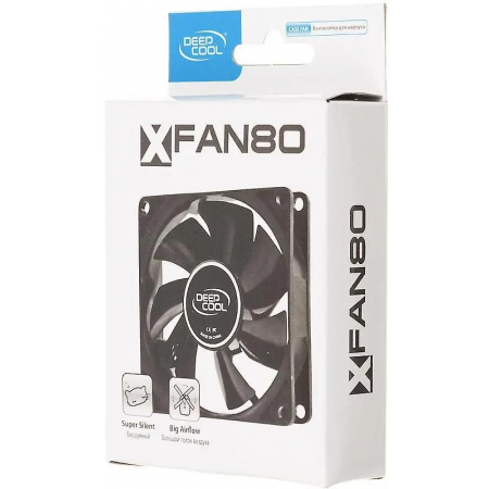 Вентилятор Deepcool XFAN 80 80x80x25mm 4-pin (Molex)20dB 82gr Ret, фото , изображение 5