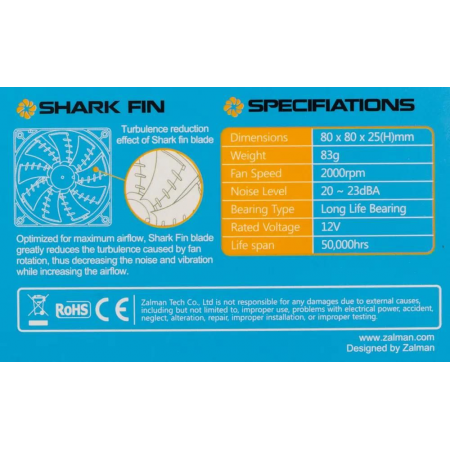 Вентилятор для корпуса ZALMAN ZM-F1 PLUS (SF) ZM-F1 PLUS, фото , изображение 7