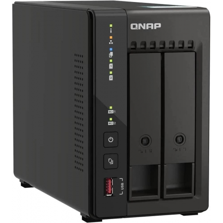 Сетевое хранилище NAS Qnap Original TS-253E-8G 2-bay настольный Celeron J6412, фото , изображение 3