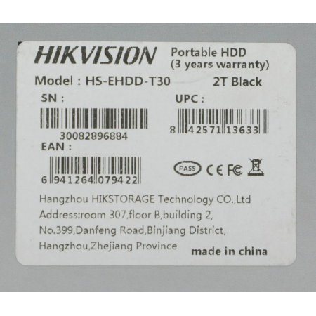 HDD Portable 2.5: 2TB Hikvision HS-EHDD-T30 2T BLACK, фото , изображение 12