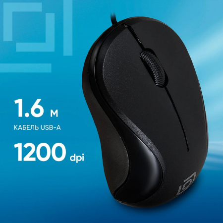 Мышь проводная Oklick 115S Чёрный, фото , изображение 2