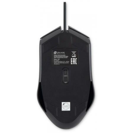 Мышь Оклик 398G черный оптическая (2400dpi) USB для ноутбука (4but), фото , изображение 10