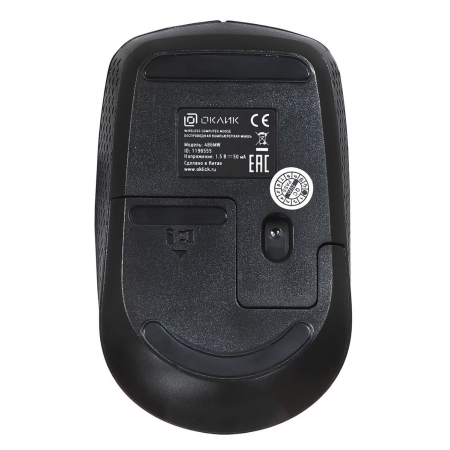 Мышь Оклик 486MW черный оптическая (1000dpi) беспроводная USB для ноутбука (3but), фото , изображение 11
