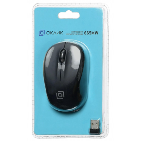 Мышь Оклик 665MW черный оптическая (1000dpi) беспроводная USB для ноутбука (3but) Черный, фото , изображение 11