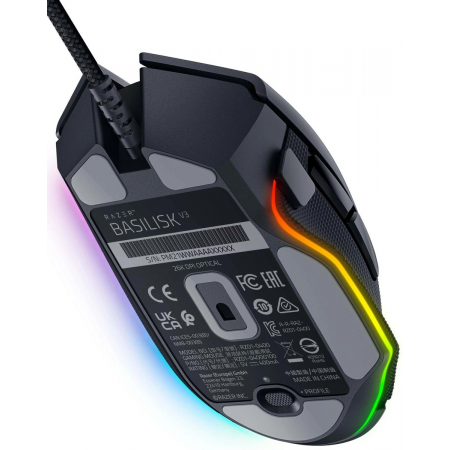Мышь проводная Razer Basilisk V3 (RZ01-04000100-R3M1) Чёрный, фото , изображение 4