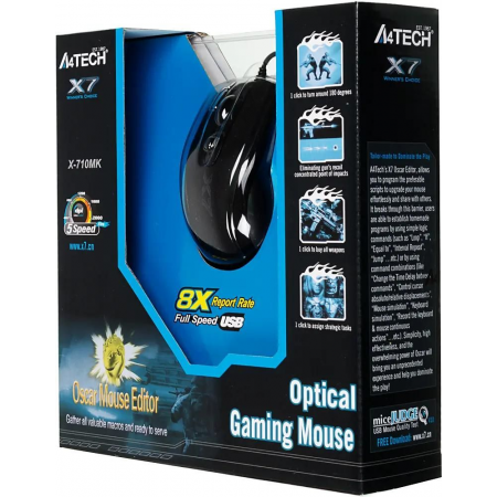 Мышь проводная A4Tech X-710MK (X-710MK USB) Чёрный, фото , изображение 8