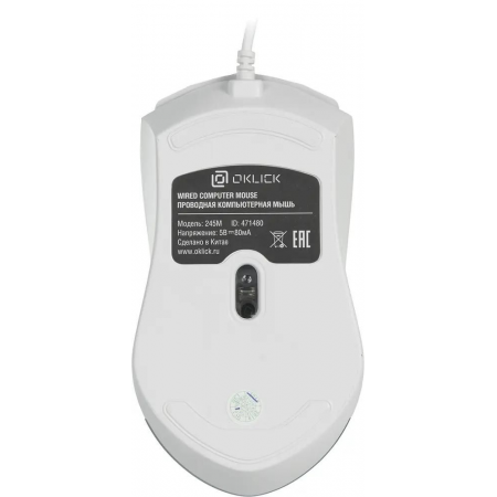 Мышь  Oklick 245M White, фото , изображение 17