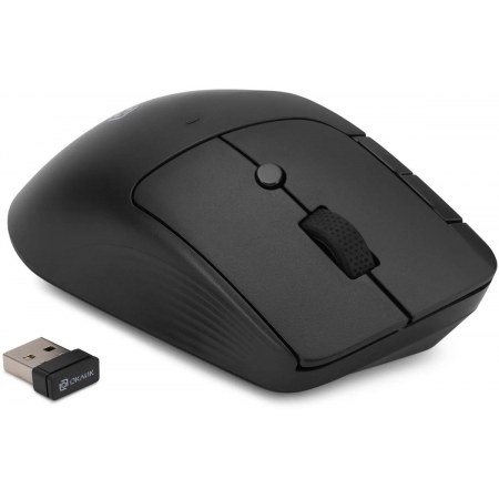 Мышь Оклик 501MW черный оптическая (2400dpi) беспроводная USB для ноутбука (6but), фото , изображение 7