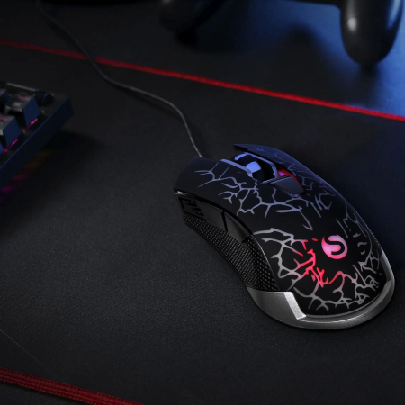 Мышь SunWind SW-M705G черный оптическая (3600dpi) USB для ноутбука (6but), фото , изображение 2