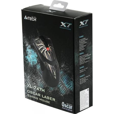 Мышь проводная A4Tech XL-747H Чёрный, фото , изображение 14