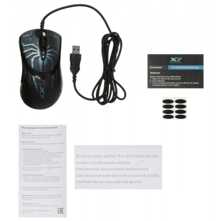 Мышь проводная A4Tech XL-747H Чёрный, фото , изображение 11