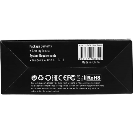 Мышь проводная A4Tech XL-747H Чёрный, фото , изображение 15