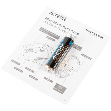 Мышь беспроводная A4Tech Fstyler FB35 (FB35SMOKYGREY) Серый, фото , изображение 12