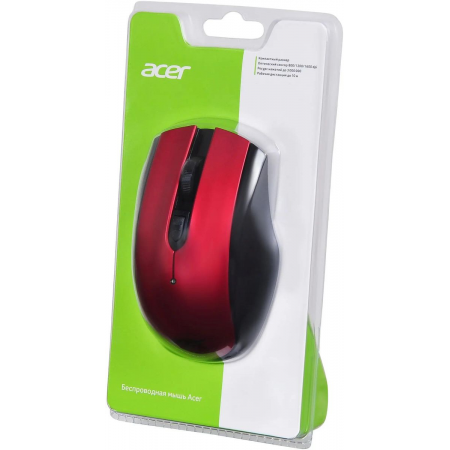 Мышь беспроводная Acer OMR032 (ZL.MCEEE.009) Красный, Чёрный, фото , изображение 9