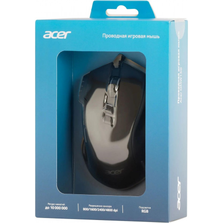 Мышь проводная Acer OMW150 (ZL.MCEEE.00P) Чёрный, фото , изображение 10