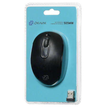 Мышь Оклик 505MW черный оптическая (1000dpi) беспроводная USB для ноутбука (3but) Черный, фото , изображение 10