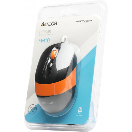 Мышь  A4Tech Fstyler FM10 Black/Orange, фото , изображение 11