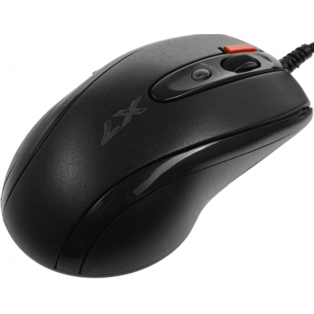 Мышь проводная + коврик A4Tech X-7120 (X-710BK+X7-200MP) чёрный, фото , изображение 3