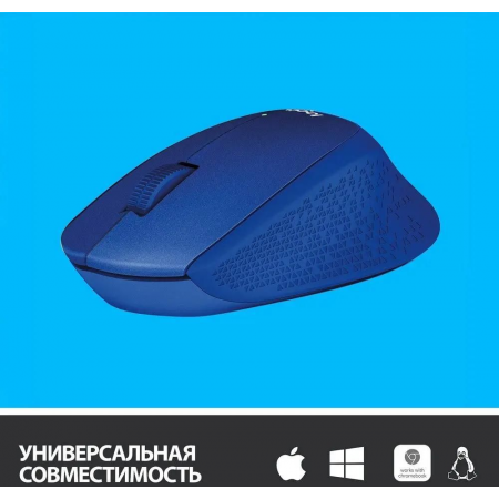Мышь беспроводная Logitech M330 Silent Plus (910-004910) Синий, фото , изображение 4