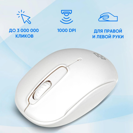 Мышь  Oklick 505MW White, фото , изображение 3