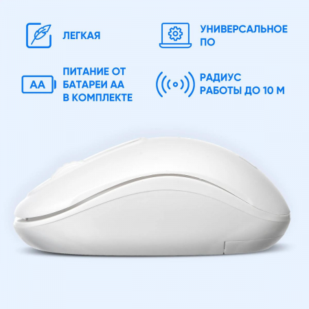 Мышь  Oklick 505MW White, фото , изображение 4