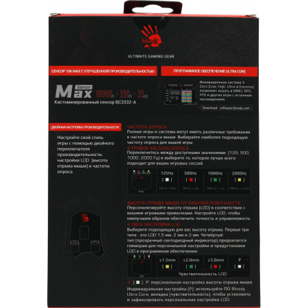 Мышь A4Tech Bloody W90 Max белый/черный оптическая (10000dpi) USB (10but), фото , изображение 16