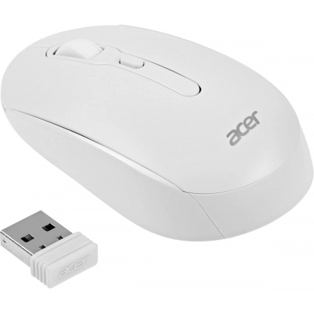 Мышь Acer OMR308 белый оптическая (1600dpi) беспроводная USB (4but), фото , изображение 4