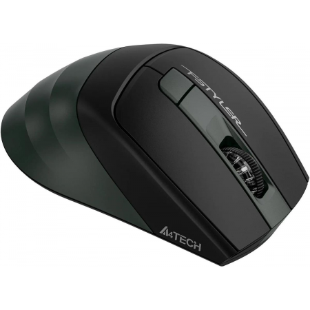 Мышь A4Tech Fstyler FB35S темно-зеленый/черный оптическая (2000dpi) беспроводная BT/Radio USB для ноутбука (5but), фото , изображение 4