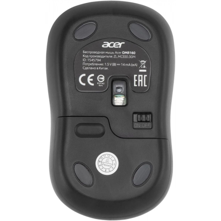 Мышь беспроводная Acer OMR160 (ZL.MCEEE.00M) Чёрный, фото , изображение 3