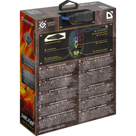 Мышь проводная Defender Dark Agent GM-590L (52590) Чёрный, фото , изображение 7