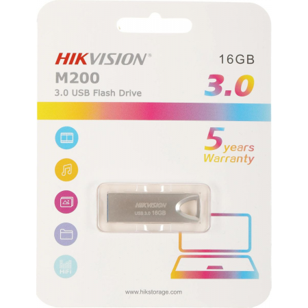 Флеш Диск USB 3.0 16GB Hikvision Flash USB Drive(ЮСБ брелок для переноса данных) [HS-USB-M200/16G/U3], фото , изображение 2