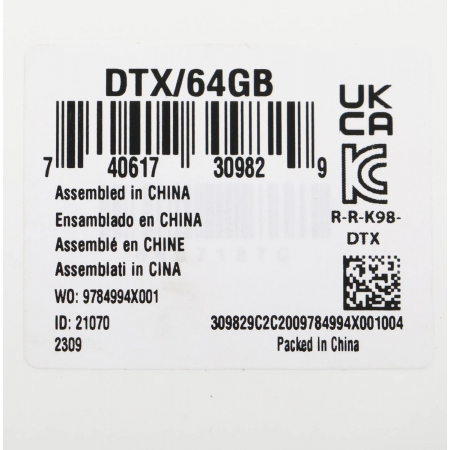 Флеш Диск Kingston 64Gb DataTraveler Exodia DTX/64GB USB3.1 черный/голубой, фото , изображение 5