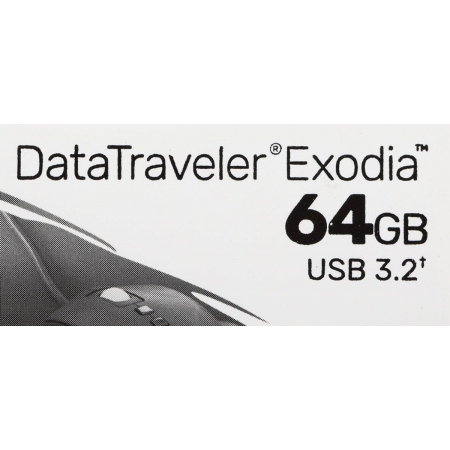 Флеш Диск Kingston 64Gb DataTraveler Exodia DTX/64GB USB3.1 черный/голубой, фото , изображение 6