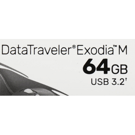 USB Flash накопитель 64Gb Kingston DataTraveler Exodia M (DTXM/64GB) черный/синий, фото , изображение 4