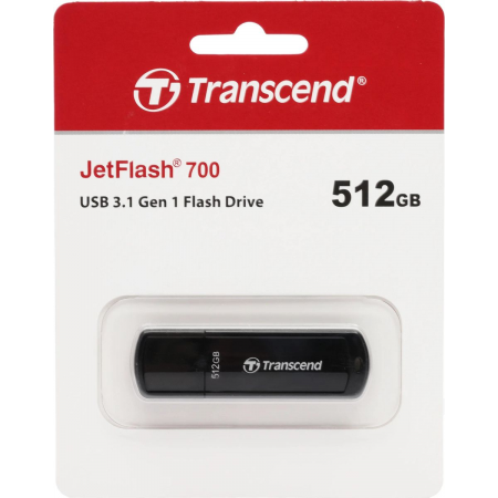 Флеш Диск Transcend 512Gb Jetflash 700 TS512GJF700 USB3.0 черный, фото , изображение 2
