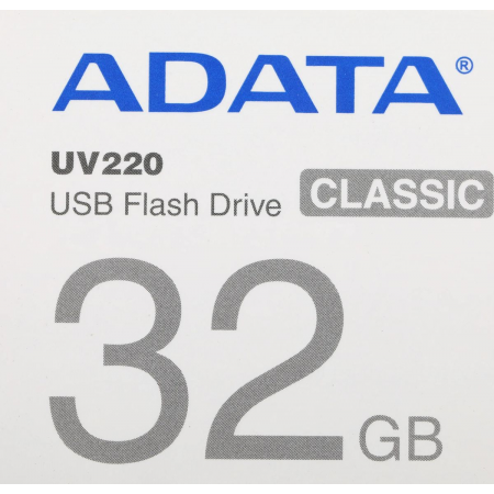 USB Flash накопитель 32Gb ADATA UV220 (AUV220-32G-RWHGY) белый/серый, фото , изображение 3