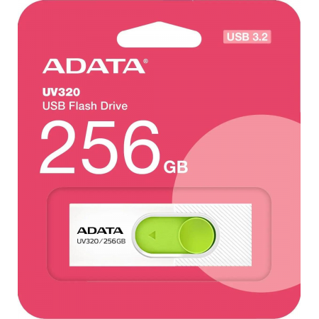 Флеш накопитель 256GB USB 3.2 Gen1 AUV320-256G-RWHGN White/Green, фото , изображение 3