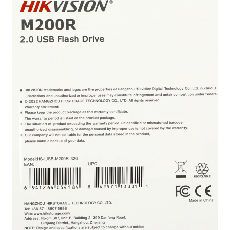 USB Flash накопитель 32Gb Hikvision HS-USB-M200R/32G, фото , изображение 3