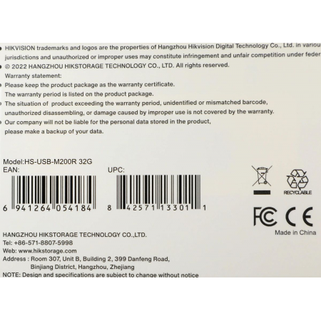 USB Flash накопитель 32Gb Hikvision HS-USB-M200R/32G, фото , изображение 4