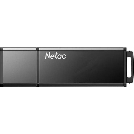 Флеш Диск Netac U351 16Gb , USB3.0, с колпачком, металлическая чёрная, фото 
