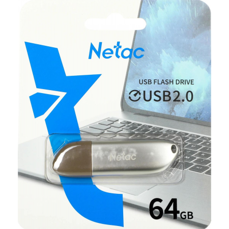 Флеш Диск Netac 64Gb U352 NT03U352N-064G-20PN USB2.0 серебристый, фото , изображение 6